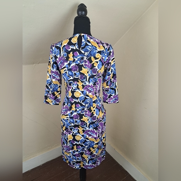 J. McLaughlin Catalyst Artist Garden Floral Print Catalina Cloth Dress Size XS - Picture 5 of 12